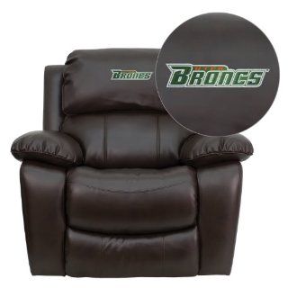Flash Furniture Texas Pan American Broncs Embroidered Brown Leather Rocker Recliner  