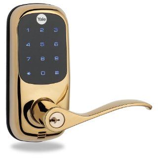 Yale Security YRL 220 ZW 605 Real Living Touchscreen Lever Door Lock with Z Wave Technology, Polished Brass   Door Lock Replacement Parts  