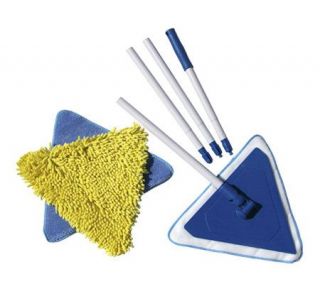 Don Asletts Large Triangle Mop with 3 Microfiber Heads —
