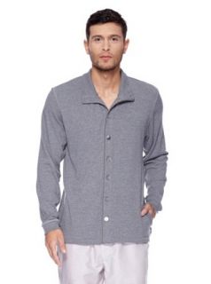 Hanro Lexington Jacket (5248) M/Grey Melange at  Mens Clothing store Pajama Tops