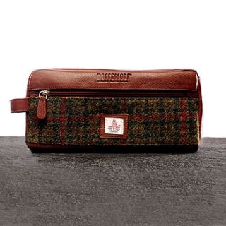 harris tweed wash bag by maccessori