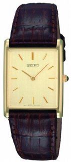 Seiko Gold Dial Gold tone Stainless Steel Brown Leather Mens Watch SFP606 at  Men's Watch store.