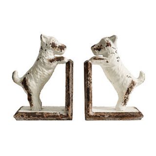 metal dog bookends by idea home co