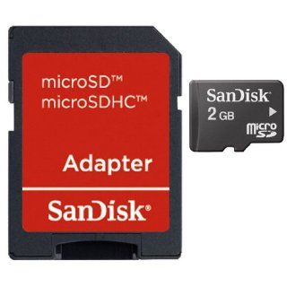 SanDisk Flash 2 GB microSD Flash Memory Card SDSDQM 002G Black Electronics
