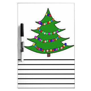 Cartoon Christmas Tree Dry Erase Whiteboard