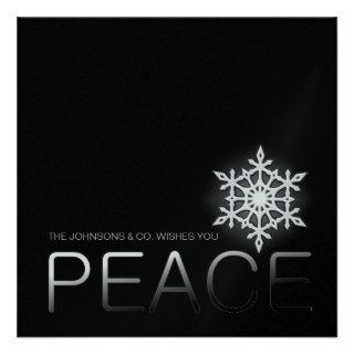 Modern  Holiday Peace Joy & Hope Greeting Personalized Invites