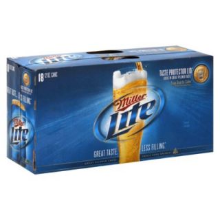 Miller Lite Beer Cans 12 oz, 18 pk