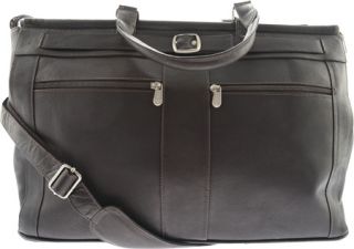 Piel Leather Carpet Bag with Pockets 9506
