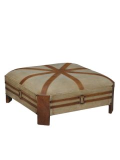 Linen Square Ottoman by Sarreid