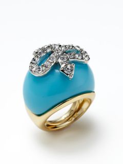 Turquoise & Snake Ring by Kenneth Jay Lane