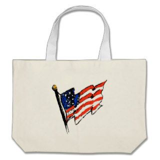 American Flag Tattoo Canvas Bags