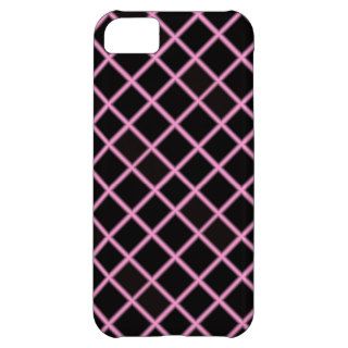 Geometric Diamonds Girly Pink Brown Tile Pattern iPhone 5C Cases