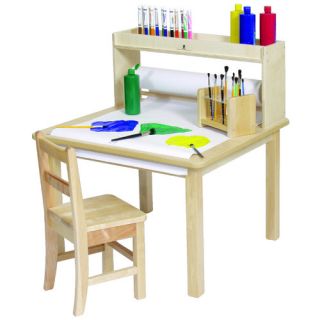 Steffy Wood Products Creativity Table with Paper Roll