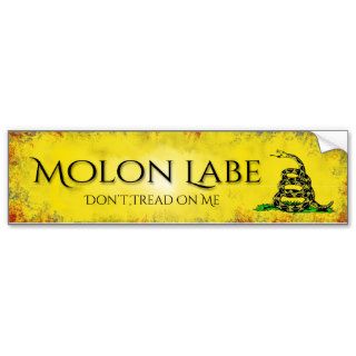 Molon Labe Don't Tread On Me Bumper Sticker