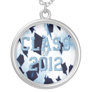 Class of 2012 Graduation Cap Toss Charm Necklace