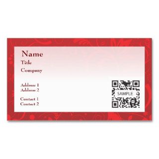 Business Card Template Generic Red Border