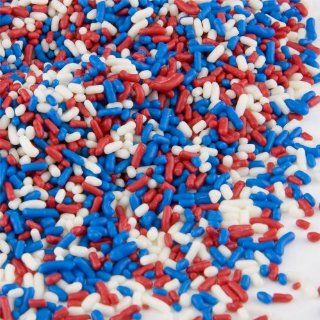 Red, White, and Blue Sprinkles Ice Cream Topping   10 lbs.  Gourmet Food  Grocery & Gourmet Food