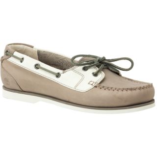 Timberland Classic Boat 2 Eye Leather and Fabric Shoe   Womens