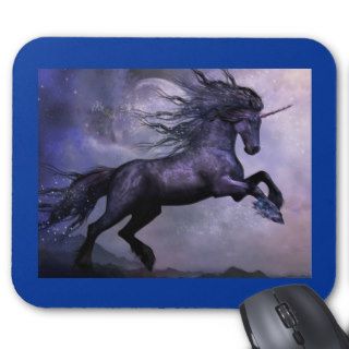 Black Unicorn Mouse Pad