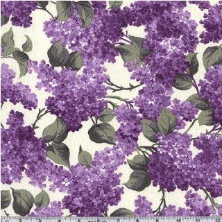 45'' Wide Michael Miller Flower Fairies Lovely Lilac White Fabric By The Yard