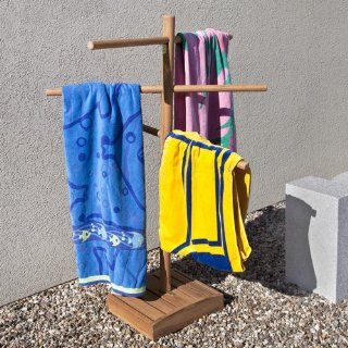 Teak Wood Towel Tree   Paper Towel Holders