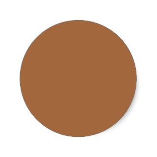 Dark Sandy Beige Coffee Caramel Brown Color Only Round Sticker