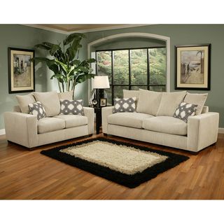 Furniture of America Marty 2 piece Sofa and Love Seat Set Furniture of America Sofas & Loveseats