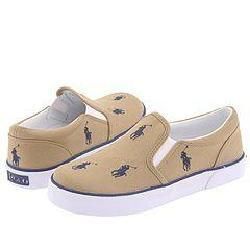 Polo Ralph Lauren Kids' Spinnaker Repeat (Toddler/Youth) Khaki / Royal Ponies Canvas Polo Ralph Lauren Kids' Athletic