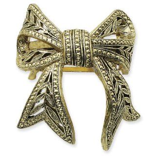 1928 Jewelry Brass tone Bow Ponytail Holder 1928 Boutique Jewelry