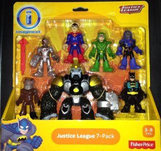 Imaginext Justice League 7 Pack Action Figure Set With Batman, Superman, Green Arrow and Others Toys & Games