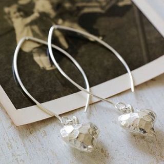 sterling silver heart earrings by kathy jobson
