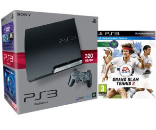 Playstation 3 Slim 320 GB Console Bundle (With Grand Slam Tennis 2)      Games Consoles