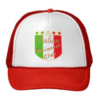 Italian Princess Club Crest Hats