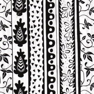 Doo Dads quilt fabric by Blank Quilting, Black & white