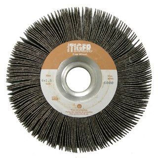 Weiler Coated Aluminum Oxide Flap Wheel   120 Grit   2 in Face Width   6 in Dia 1 in Center Hole   5700 Max RPM   53329 [PRICE is per WHEEL]