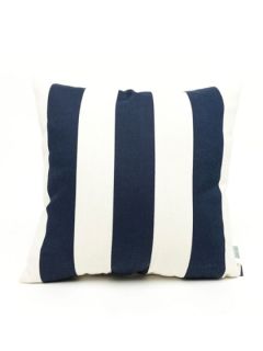 Navy Blue Vertical Stripe Large Pillow by Majestic Home Goods
