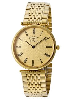 Rotary GB90002 45  Watches,Mens Les Originales Gold Textured Dial Gold Tone Ion Plated Stainless Steel, Casual Rotary Quartz Watches