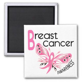 Breast Cancer BUTTERFLY 3.1 Fridge Magnet