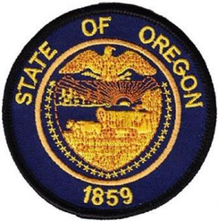 Oregon   3" Round State Seal Patch Clothing