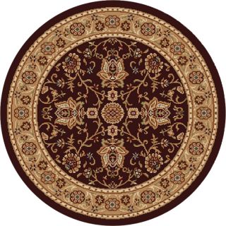 Home Dynamix 7 ft 10 in Rome Brown/Gold Round Area Rug