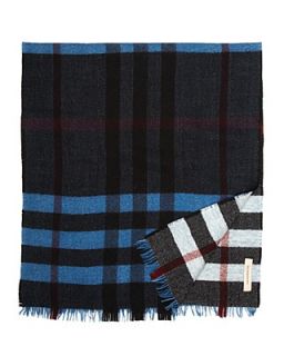 Burberry London Men's Reversible Color Check Wool Scarf's