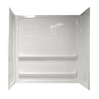 American Standard 30 in W x 60 in L x 60 in H White Shower Wall Surround Side and Back Panel