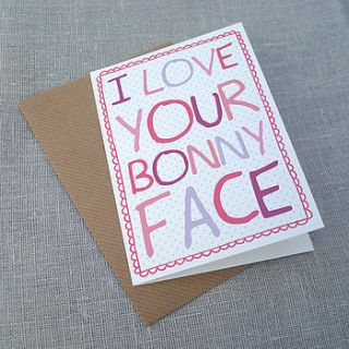 personalised 'i love your…' card by sarah catherine designs