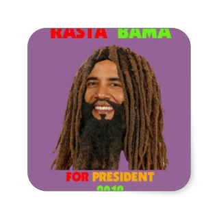 Rasta Bama, President Obama in Dreadlocks Stickers