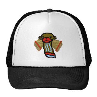 Accordion Sock Monkey Mesh Hats