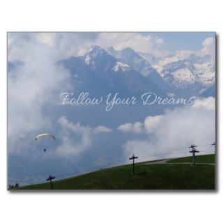 Follow Your Dreams custom postcards