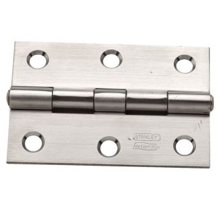 Stanley National Hardware 2 in x 1 1/2 in Stainless Steel Surface Soft Close Cabinet Hinge