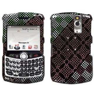 Hard Plastic Snap on Cover Fits RIM Blackberry 8300 8310 8320 8330 Curve Checker Circle Black/Brown Sparkle AT&T, Sprint, Verizon Cell Phones & Accessories