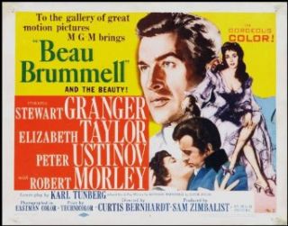 Beau Brummell 1954 Original Movie Memorabilia Elizabeth Taylor Stewart Granger Elizabeth Taylor, Peter Ustinov, Robert Morley, Stewart Granger Entertainment Collectibles