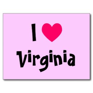I Heart Virginia Postcards